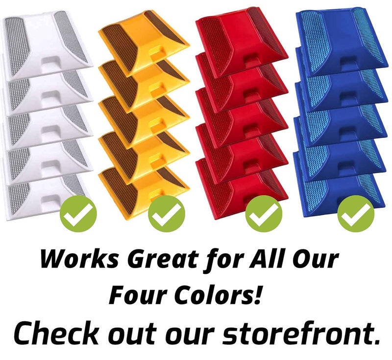 Merhoff Larkin Adhesive Sticky Pads For Road Reflectors | Pack of 10 | 4 by 4 inch Butyl Pads | Sticks to Street, Pavement & Asphalt | Industrial Grade Glue for Reflector Markers (Reflective Studs Sold Separately) - Image 5